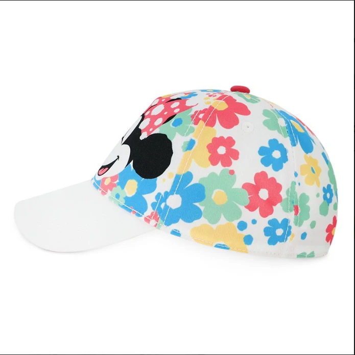 womens floral baseball cap details